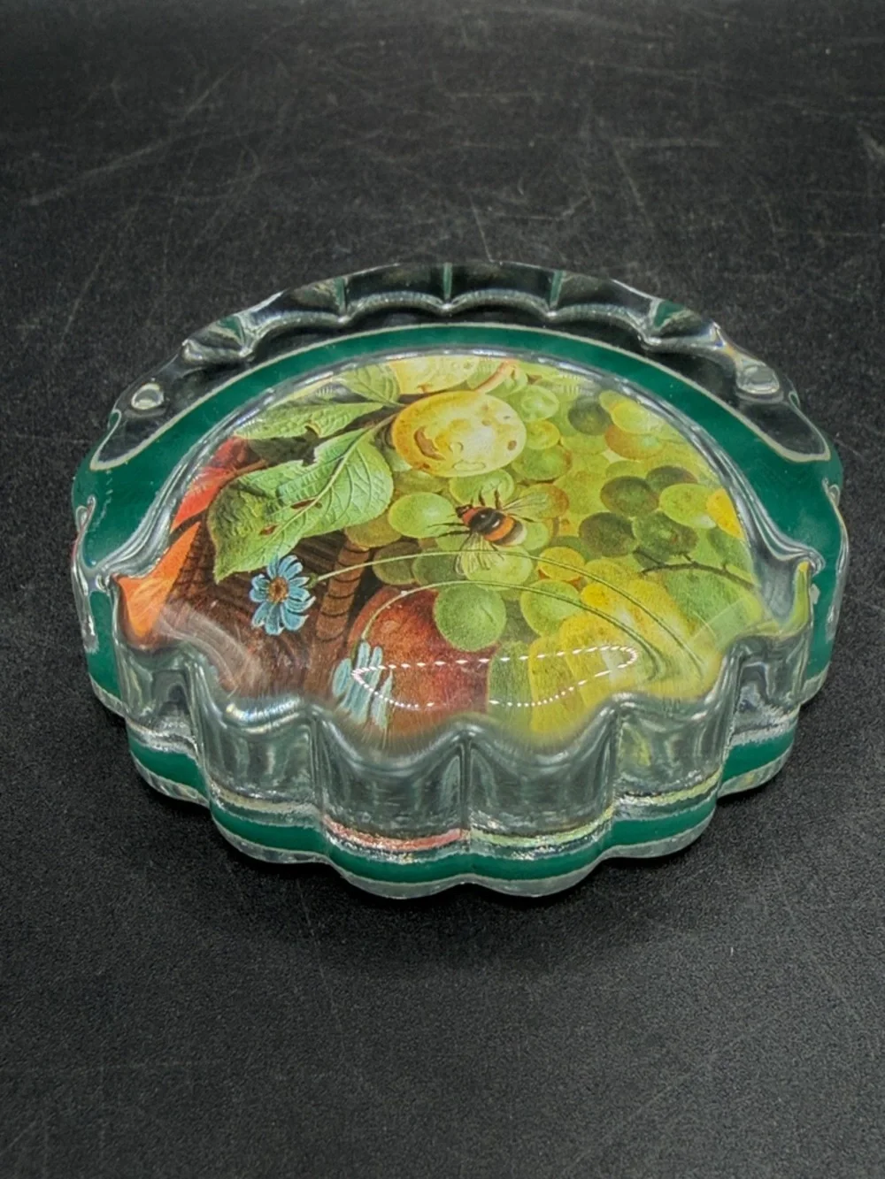 Paulus Theodorus Fruit & Flowers Honey Bee Glass National Gallery Paperweight